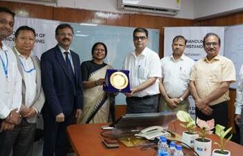 Officials of Bank of India and NeGD at MoU-signing ceremony